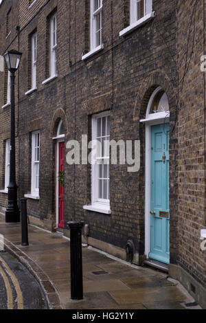 Il Grade ii Listed Georgiani terrazzati alloggiamento in Waterloo Londra Inghilterra Foto Stock