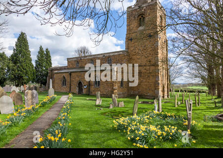 La Chiesa di San James, Ab Kettleby, Leicestershire, Inghilterra, Regno Unito durante la primavera Foto Stock