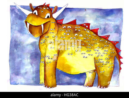 Tutti gli occhi sul mostro Foto Stock