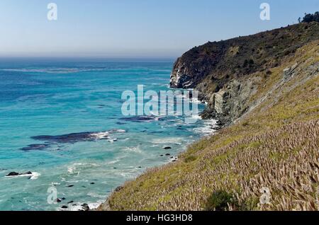 Panorama di PCH tra il Carmelo e Cambria Foto Stock