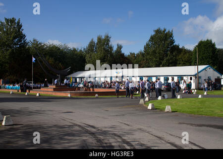 Battaglia di Bretagna Service 2017 a Wolverhampton Halfpenny Green Airport. Regno Unito Foto Stock