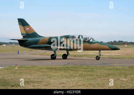 Ungherese Air Force Aero L-39 Albatross trainer ancora su Kecskemet airbase. Ungheria Foto Stock