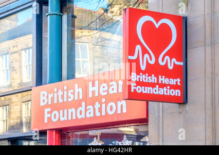 British Heart Foundation carità Shop Lancaster Foto Stock