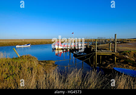 Morston quay, North Norfolk, Inghilterra Foto Stock