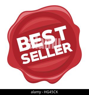 Best seller timbro rosso Illustrazione Vettoriale