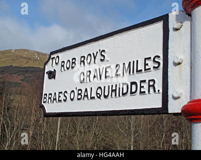 Per Rob Roys grave, Balquhidder - Robert "" Rob Roy MacGregor Foto Stock