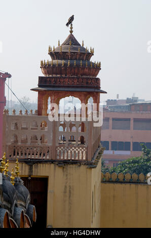 Parte della costruzione del palazzo dei venti Hava Makhal in Jaipur India,una parte, architettura, edilizia, decoro, hava Foto Stock