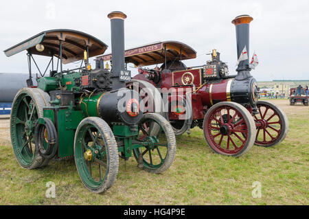 Wallis e Steevens trattore 7641, 'Gunner" presso il Dorset fiera del vapore, Tarrant Hinton, Dorset, England, Regno Unito Foto Stock