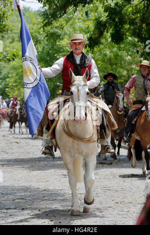 Gaucho parata del giorno della tradizione, San Antonio de Areco, La Pampa Argentina, Sud America Foto Stock