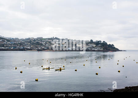 Villaggio costiero di Polruan opposta a Fowey in Cornovaglia Foto Stock