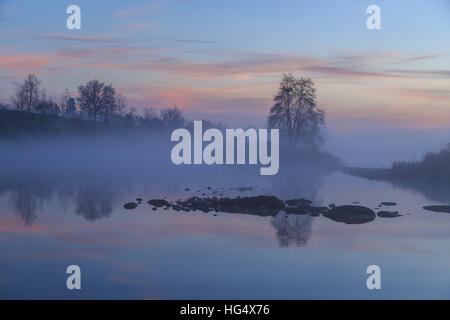 Sunrise, American River, Sacramento, California Foto Stock