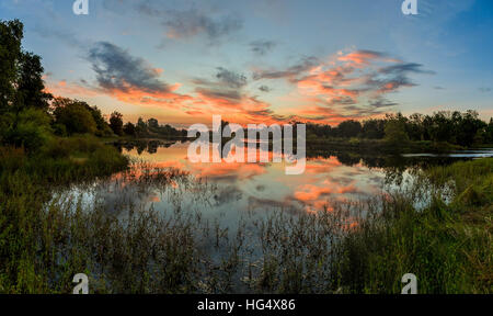 Sunrise, American River, Sacramento, California Foto Stock