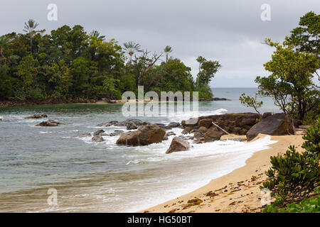 Bellissima natura pura paesaggio, Parco Nazionale Masoala, Madagascar nuvoloso pittoresca natura selvaggia scena. Foto Stock