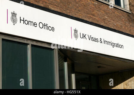 Home Office, visti e immigrazione, ufficio, Newport Road, Cardiff. Foto Stock