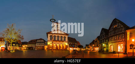 Seligenstadt: Municipio presso la piazza del mercato, , Hessen, Hesse, Germania Foto Stock