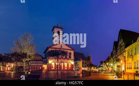 Seligenstadt: Municipio presso la piazza del mercato, , Hessen, Hesse, Germania Foto Stock