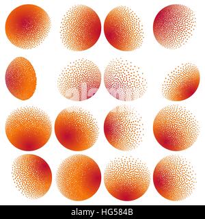 Set di mezzitoni astratto gli elementi di design. EPS 10 Illustrazione Vettoriale