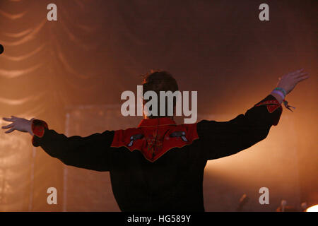 John Grant di eseguire sul John Peel stage a Glastonbury 2016. Foto Stock