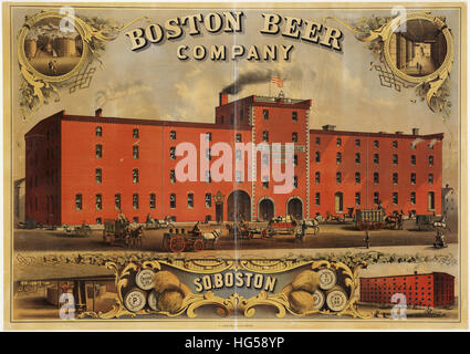 Birreria di Boston Posters - Boston Beer Company, So. Boston Foto Stock