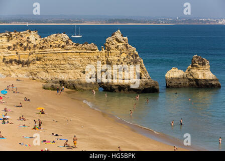 Praia Dona Ana, Lagos, Algarve, PORTOGALLO Foto Stock