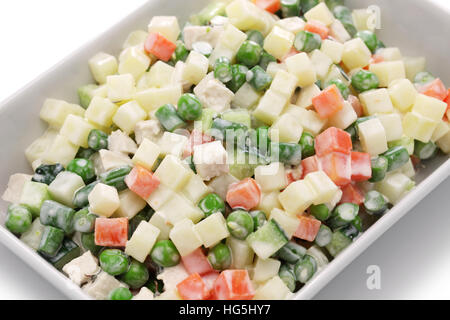 Insalata di macedonia, macedoine de legumi, insalata mista, cucina francese Foto Stock