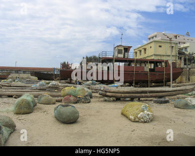 Barche in Kanyakumari, Tamilnadu, India Foto Stock