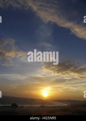 Tramonto in Kanyakumari, Tamilnadu, India Foto Stock