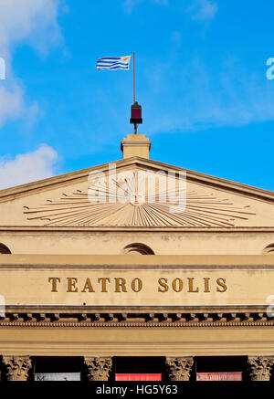 Uruguay, Montevideo, vista del Teatro Solis. Foto Stock