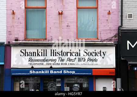 Banda di Shankill Shop a Belfast Foto Stock
