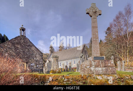 Balquhidder,Sterling,Scozia, Regno Unito - Rob Roy MacGregors rosso luogo di riposo Foto Stock