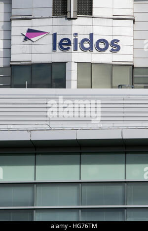 Un logo segno al di fuori della sede di Leidos in Reston, Virginia su dicembre 31, 2016. Foto Stock