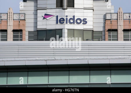 Un logo segno al di fuori della sede di Leidos in Reston, Virginia su dicembre 31, 2016. Foto Stock