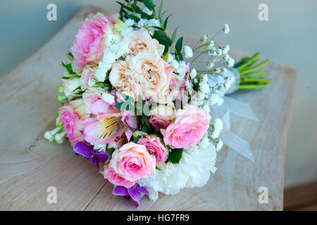 Brides bouquet di fiori a Wedding Foto Stock