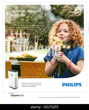 2010S UK Philips Magazine annuncio pubblicitario Foto Stock