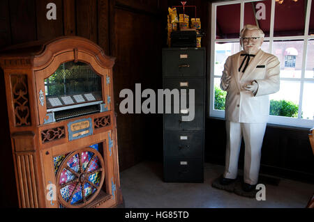 Museo al primo originale Kentucky Fried Chicken Cafe a Corbin Kentucky negli Stati Uniti Foto Stock