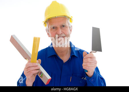 Muratore di vecchi attrezzi Foto stock - Alamy