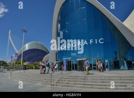 L'Oceanogràfic, Oceanarium Ozeaneum, Città delle Arti e delle Scienze di Valencia, Spagna Foto Stock