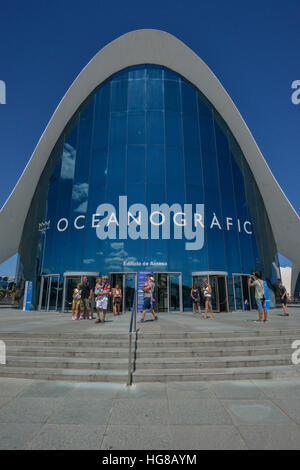 L'Oceanogràfic, Oceanarium Ozeaneum, Città delle Arti e delle Scienze di Valencia, Spagna Foto Stock