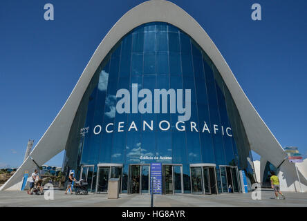 L'Oceanogràfic, Oceanarium Ozeaneum, Città delle Arti e delle Scienze di Valencia, Spagna Foto Stock