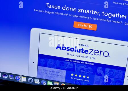 Un Apple Macbook Pro con il turbo imposta sito web visualizzato sullo schermo Foto Stock