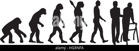 Infermiera geriatrica evoluzione Illustrazione Vettoriale