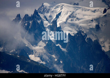 Impressionen: Mont Blanc-Massiv, Chamonix Frankreich. Foto Stock