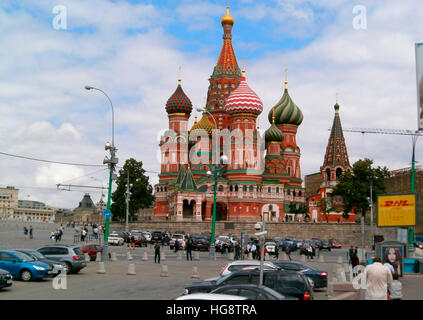 Impressionen: Basilio Kathedrale, Roter Platz, Moskau, Russland. Foto Stock