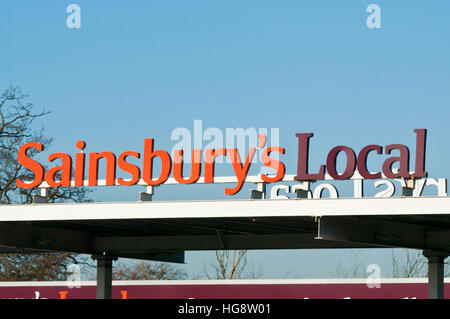 Sainsburys accesso locale Foto Stock