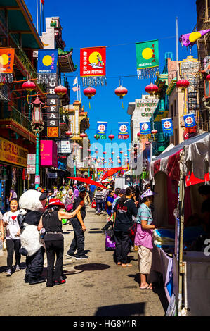 In autunno la Festa della Luna 2015 nella Chinatown di San Francisco Foto Stock