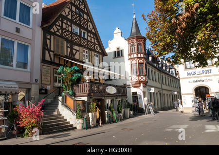 La cittadina termale di Bad Kissingen in Baviera, Germania. Foto Stock