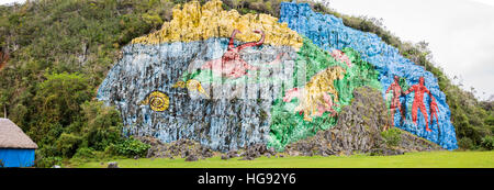 Il Murale della Preistoria, Vinales, Cuba Foto Stock