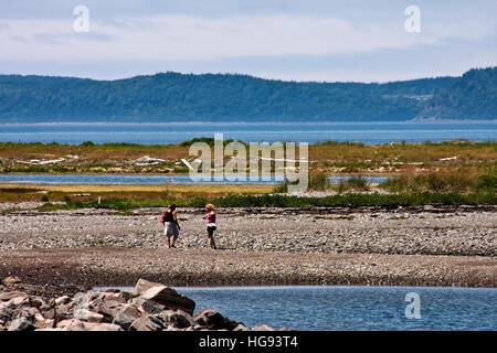 Gilbert's Cove faro, Digby, Contea di Digby Nova Scotia, Canada. St Mary's Bay, Digby collo, delle passeggiate sulla spiaggia Foto Stock