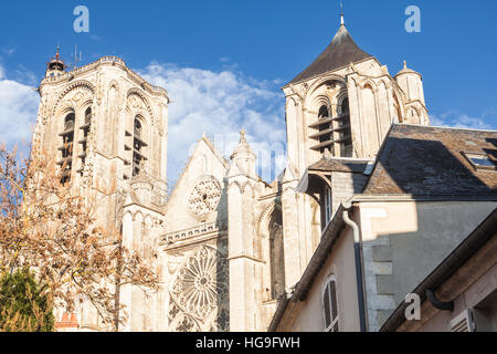 La cattedrale di Saint Etienne di Bourges, UNESCO, Cher, Francia Foto Stock