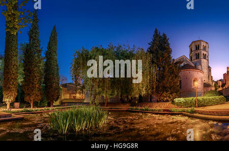 Sant Pere de Galligants Chiesa, Gerone, provincia di Gerona, Catalogna, Spagna Foto Stock